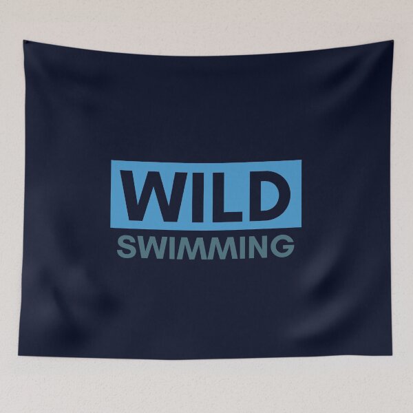 Item preview, Wild Swimming - Bold Blue design designed and sold by WildBerryArt.