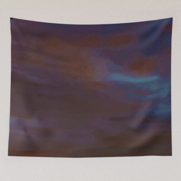 Item preview, Dark Blue and Red Night Sky Clouds Abstract Design designed and sold by Abbara.