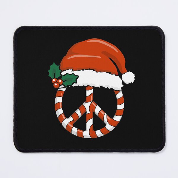 Item preview, Christmas Peace Sign Candy Cane Symbol In Santa hat and Millstone  designed and sold by alenaz.
