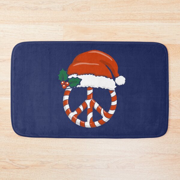 Item preview, Christmas Peace Sign Candy Cane Symbol In Santa hat and Millstone  designed and sold by alenaz.
