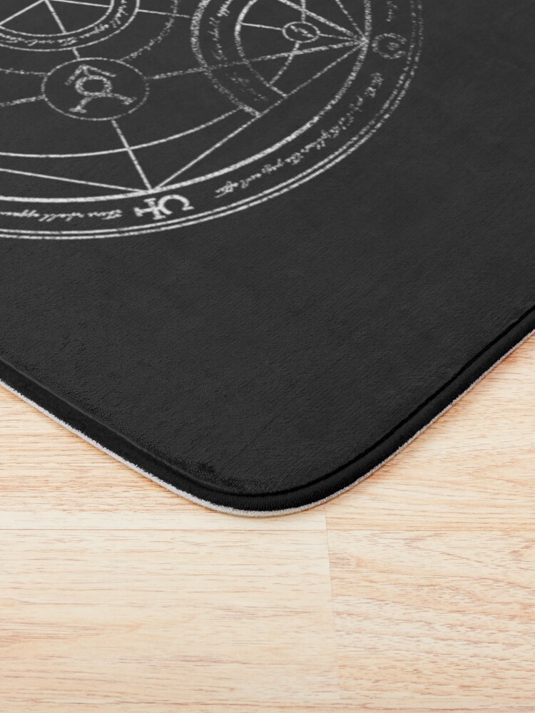 Alternate view of Human transmutation circle - chalk Bath Mat
