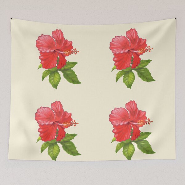 Item preview, Tropical Pink Hibiscus Hawaiian Flower Painting designed and sold by newburyboutique.
