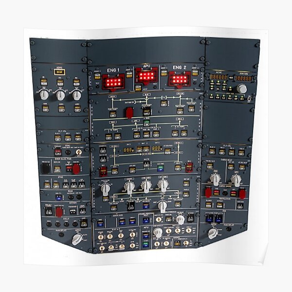Airbus A320 Overhead Panel Poster