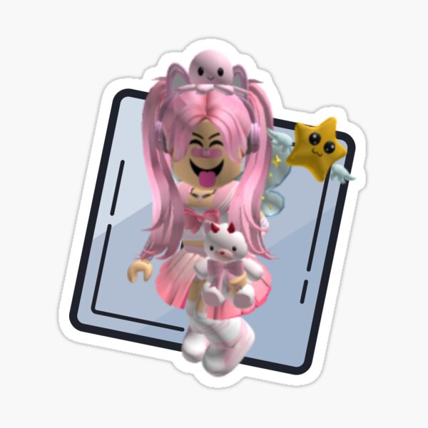 Aesthetic Roblox Girl Sticker Sticker By Abdellahyz Redbubble