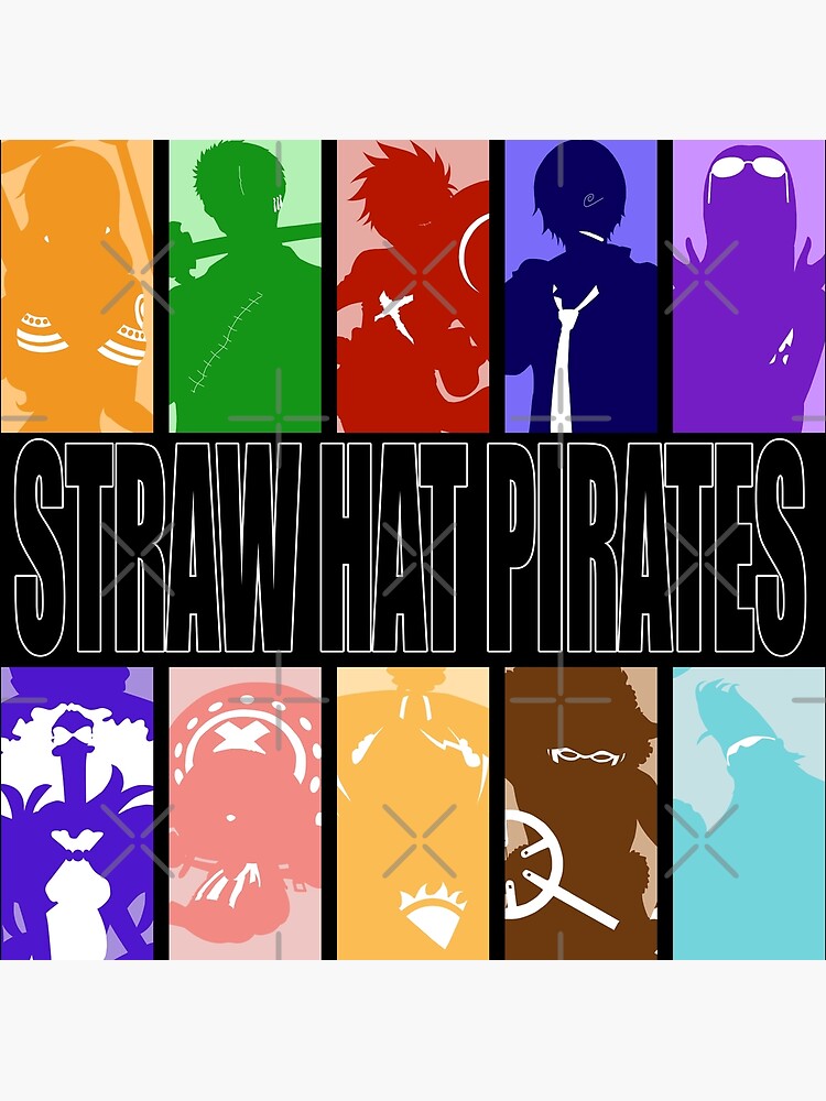 "Straw Hat Pirates Silhouettes" Poster for Sale by Redbubble