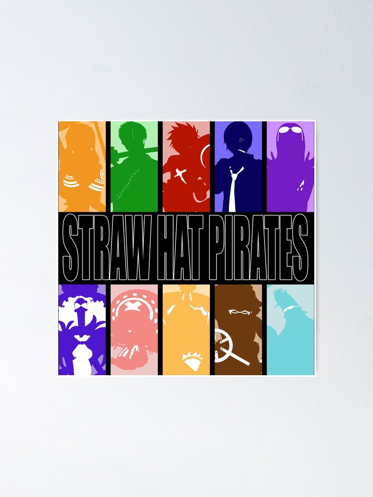 "Straw Hat Pirates Silhouettes" Poster for Sale by Redbubble