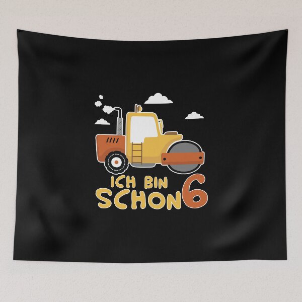 Item preview, Children's road roller 6th birthday boy 6 years asphalt roller designed and sold by StrongShirts.