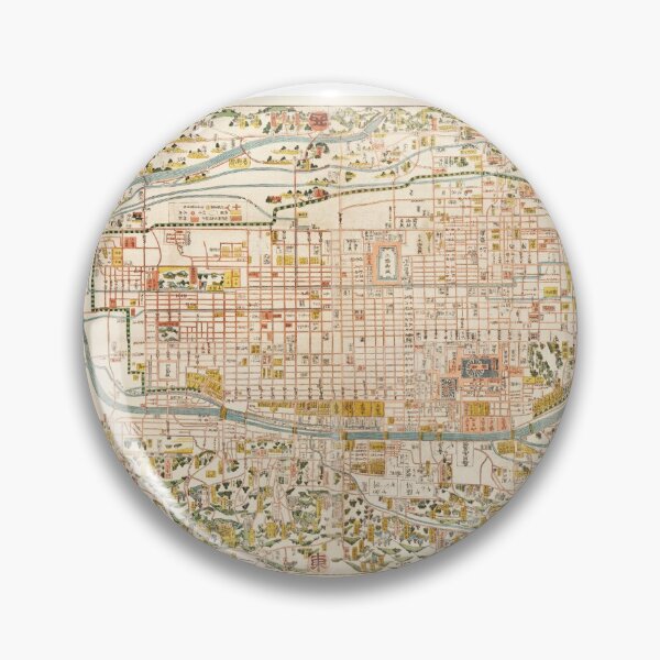Item preview,  Antique Vintage Kyoto Japan Map designed and sold by FrostMintStudio.