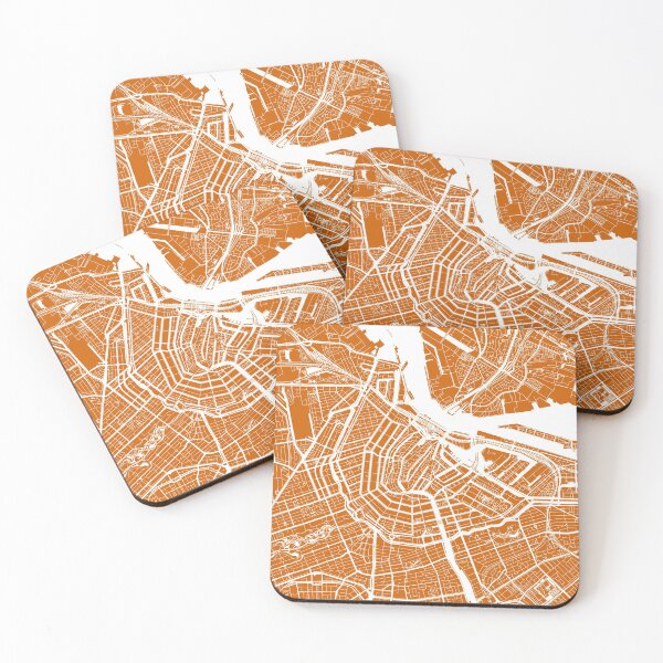 Item preview, Amsterdam, Netherlands, City Map - Orange designed and sold by helloadventure.
