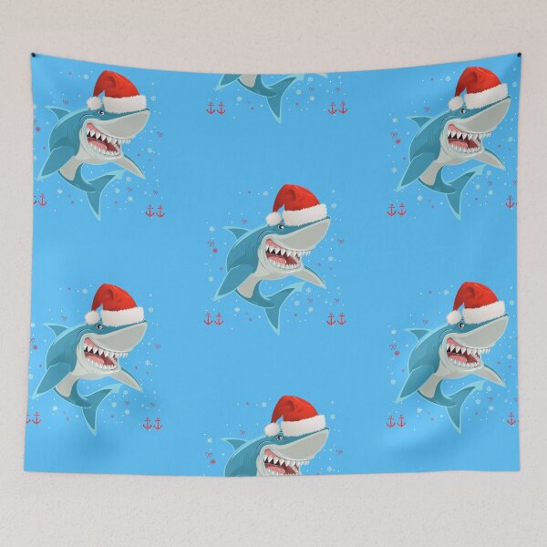 Item preview, Christmas Jolly Shark - Funny designed and sold by sriniboss758.