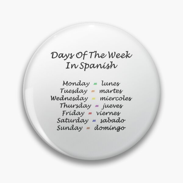 Item preview, Days Of The Week In Spanish designed and sold by superchele.