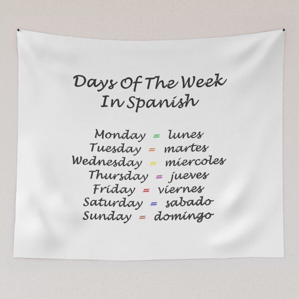 Item preview, Days Of The Week In Spanish designed and sold by superchele.