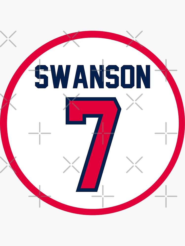 dansby swanson jersey number' Sticker for Sale by madisonsummey