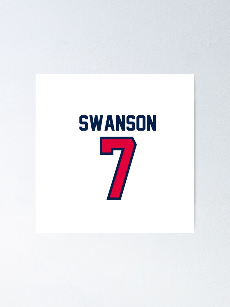 dansby swanson jersey number Poster for Sale by madisonsummey