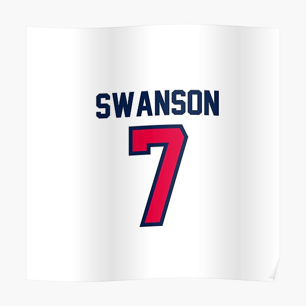 dansby swanson jersey number Poster for Sale by madisonsummey