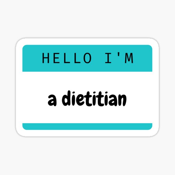 Hello I'm A Dietitian (Blue) Sticker