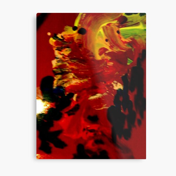 A surrealistic portrait painting abstract of a woman with colorf Metal  Print by Roger Divine - Pixels