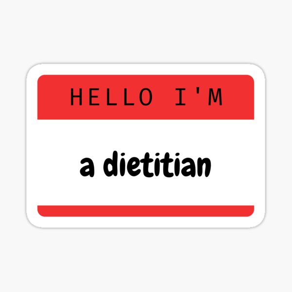 Hello I'm A Dietitian (Red) Sticker
