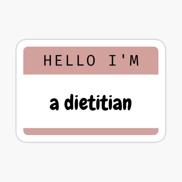 Hello I'm A Dietitian (Purple) Sticker