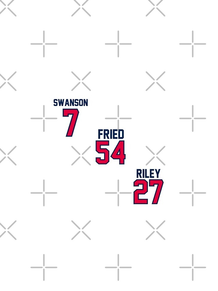 dansby swanson jersey number Sticker for Sale by madisonsummey