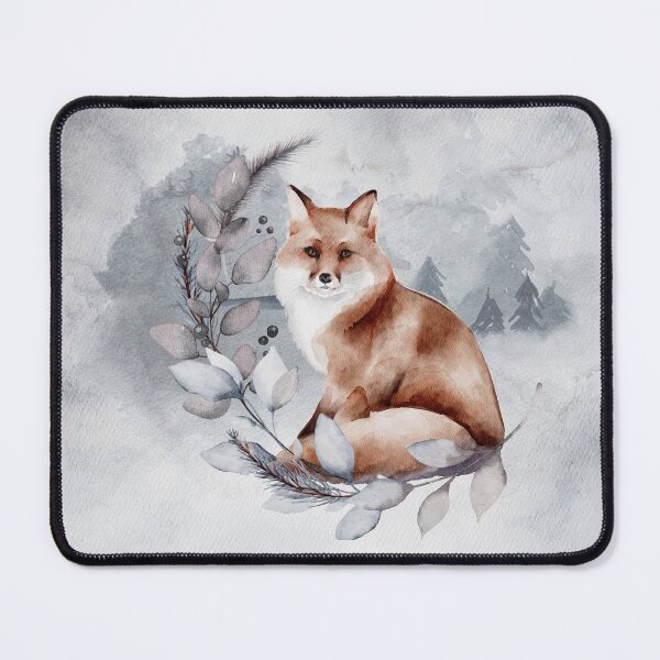Item preview, Fox with Garland White Christmas: Happy Holidays designed and sold by OutofFocusShop.