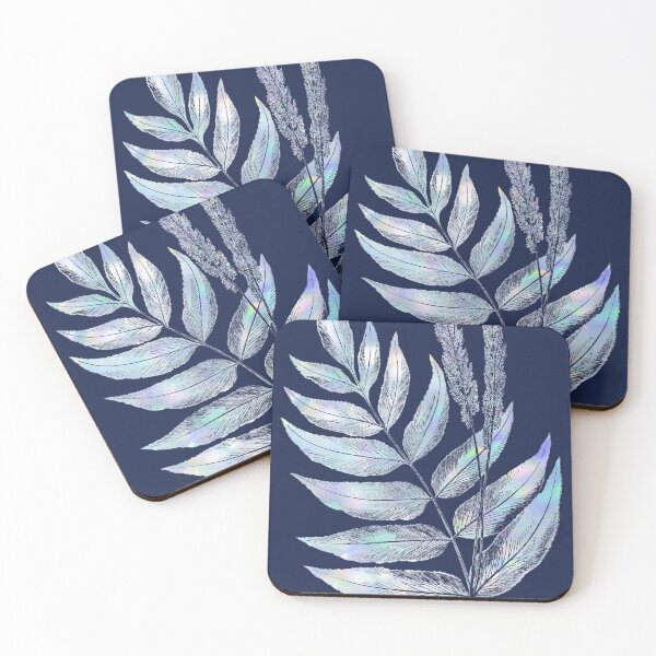 Item preview, Holographic botanical fern leaves design designed and sold by Sneh Universe.