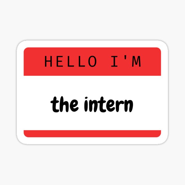 Hello I'm The Intern (Red) Sticker