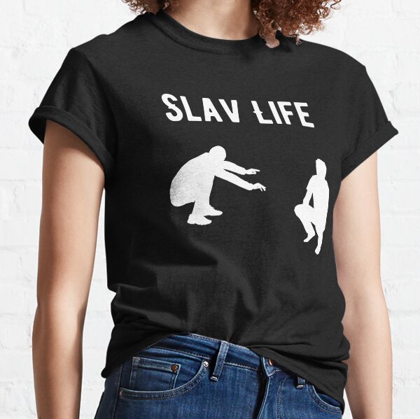 Slav squat - Slav - Three stripes - slavic design Men's T-Shirt