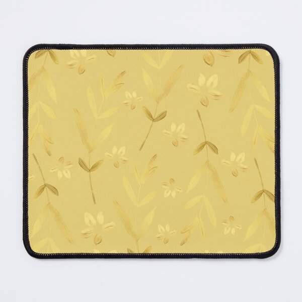 Item preview, Gold Leaf and Flower Pattern on Gold Background designed and sold by Lisa Thomas.