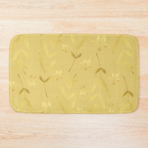 Item preview, Gold Leaf and Flower Pattern on Gold Background designed and sold by Lisa Thomas.