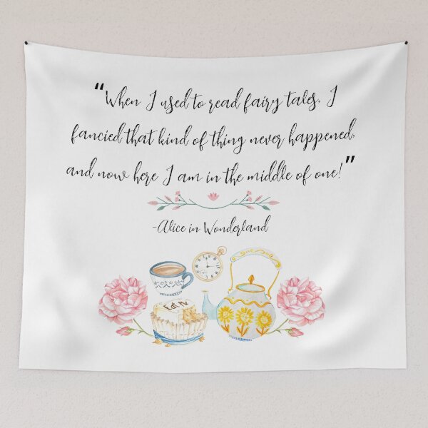 Item preview, Alice in Wonderland Fairytales Quote  designed and sold by Pinkmagenta.