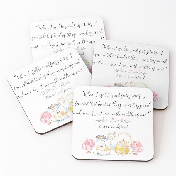 Item preview, Alice in Wonderland Fairytales Quote  designed and sold by Pinkmagenta.