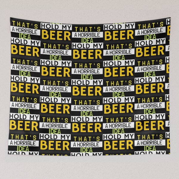 Item preview, ES UNA IDEA HORRIBLE. SOSTÉNME LA CERVEZA. CAMISETA DIVERTIDA AMANTES DE LA CERVEZA designed and sold by BestCoolStuff.