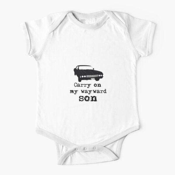 Carry on my wayward son Short Sleeve Baby One-Piece