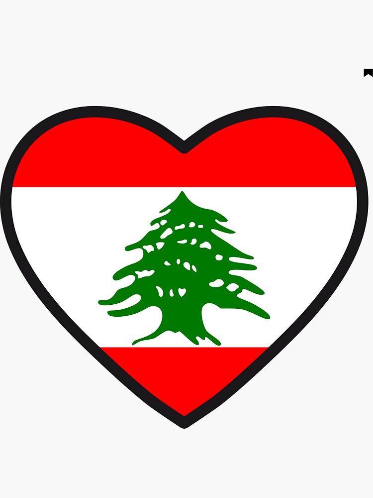 Lb Lebanon لبنان Love Made In Lebanon Slogan Sticker For Sale By