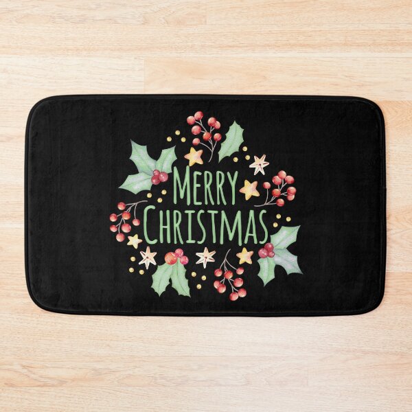 Item preview, Merry Christmas GreenText and Watercolor designed and sold by amazingjoy.