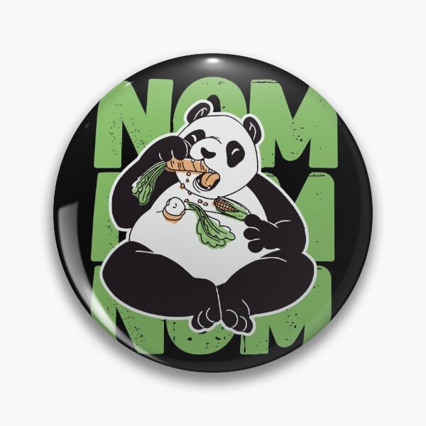 Item preview, Cute Hungry Panda Vegan Nom Nom Nom designed and sold by nanogarbanzo.