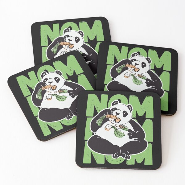 Item preview, Cute Hungry Panda Vegan Nom Nom Nom designed and sold by nanogarbanzo.