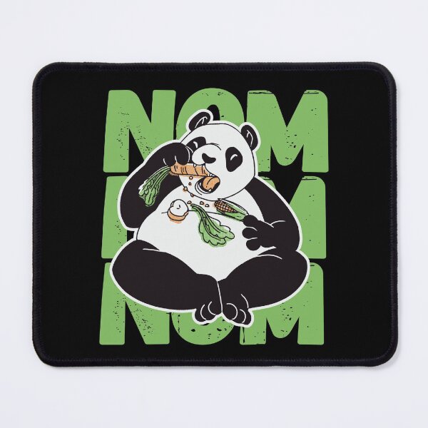 Item preview, Cute Hungry Panda Vegan Nom Nom Nom designed and sold by nanogarbanzo.