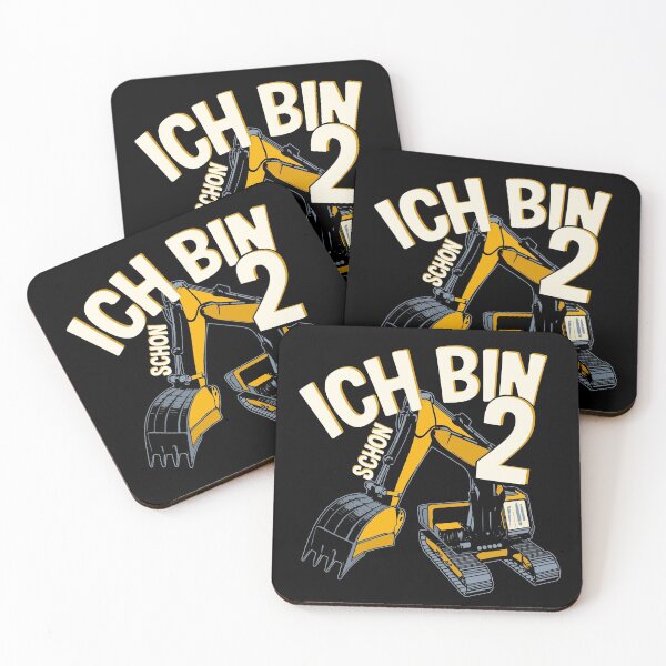 Artikelvorschau, Kinder 2 Jahre Geburtstag Bagger Baggerfahrer Baustelle Bau Design entworfen und verkauft von brunsch-print.