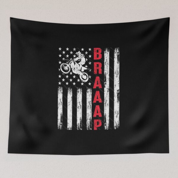 Item preview, Braaap Vintage USA American Flag Tee designed and sold by MARCOS LILI.