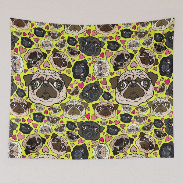 Item preview, Pugs All Over The Place! designed and sold by FivePugs.