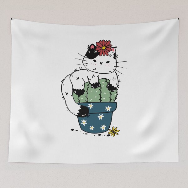 Item preview, Cat Cactus in Flower Pot designed and sold by Amirebdesign.