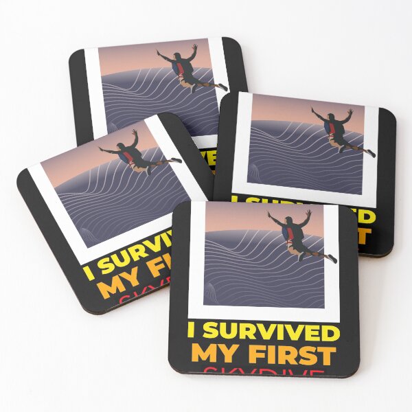 Item preview, I SURVIVED MY FIRST SKYDIVE T-SHIRT/STICKER designed and sold by BestCoolStuff.