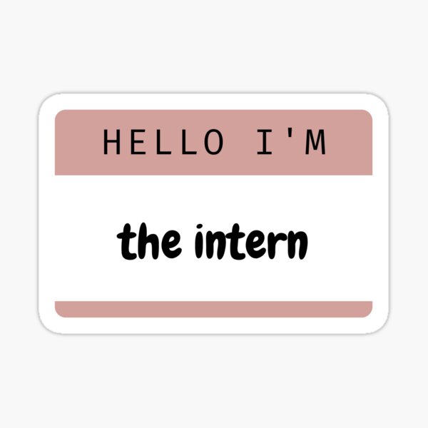 Hello I'm The Intern (Purple) Sticker