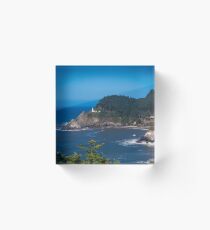 Heceta Head Lighthouse Oregon Coast Acrylic Block