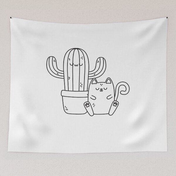 Item preview, Cat Cactus in Flower Pot, I need some space  designed and sold by Amirebdesign.