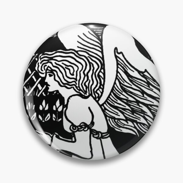 Item preview, Aubrey Beardsley Christmas Angel Black designed and sold by Pixelchicken.