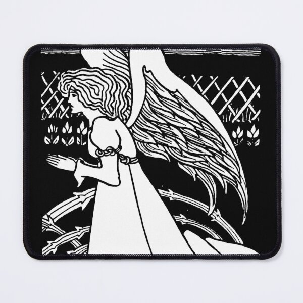 Item preview, Aubrey Beardsley Christmas Angel Black designed and sold by Pixelchicken.