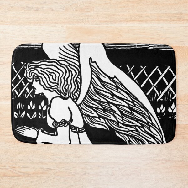 Item preview, Aubrey Beardsley Christmas Angel Black designed and sold by Pixelchicken.